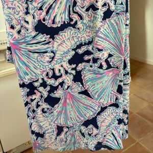 LILLY PULITZER ELASTIC WAIST PANTS BLUES AND PINKS SIZE XL